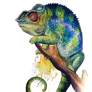 Тату-ескізи "Хамелеон"