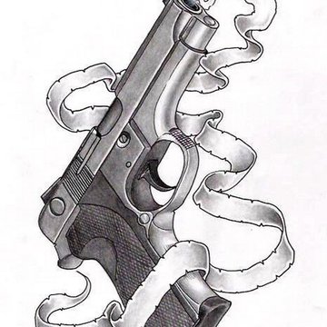 Тату эскизы пистолета