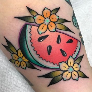Тату-эскиз арбуз