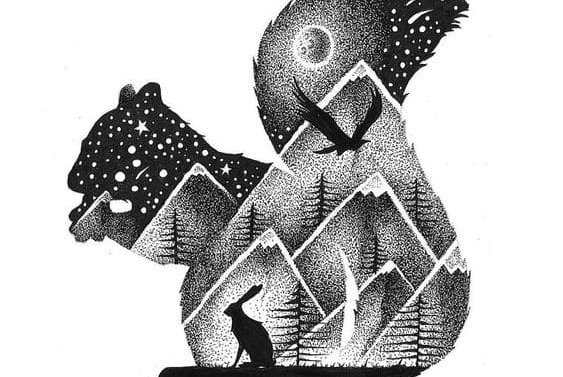 Тату-ескіз білка