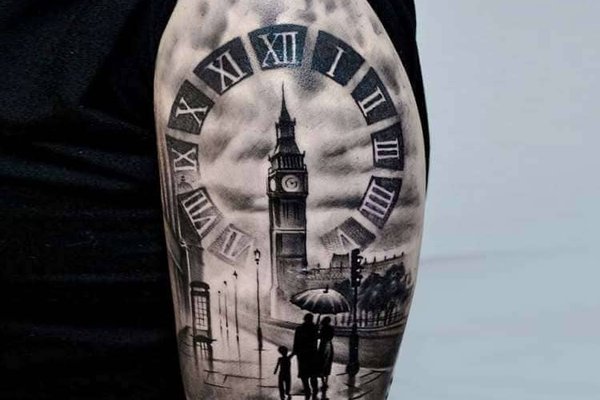 тату-эскиз биг-бэн