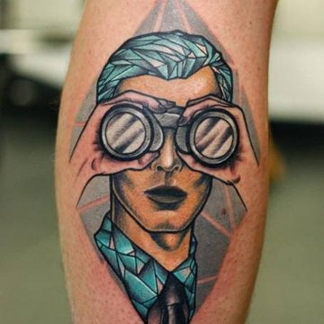 татуировка бинокль