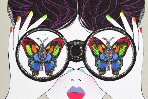 тату-эскиз бинокль