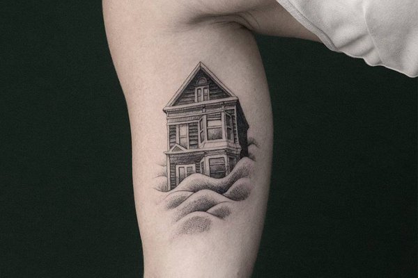 Тату ескіз дім