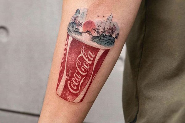Тату-ескіз Кока-Кола