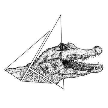 Тату-эскиз крокодил