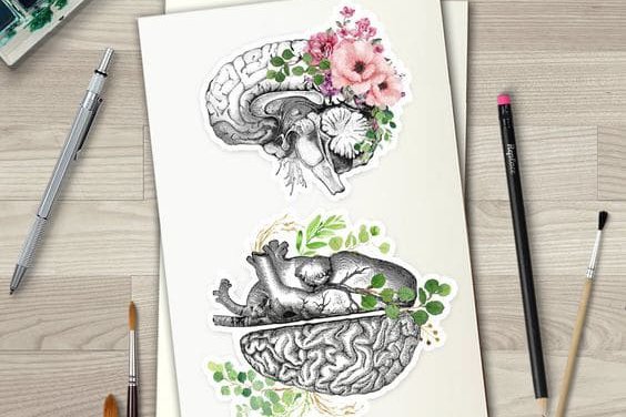 мозг тату-эскиз