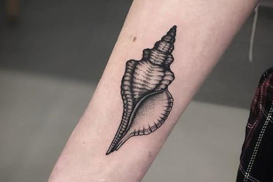 Тату-эскизы ракушка