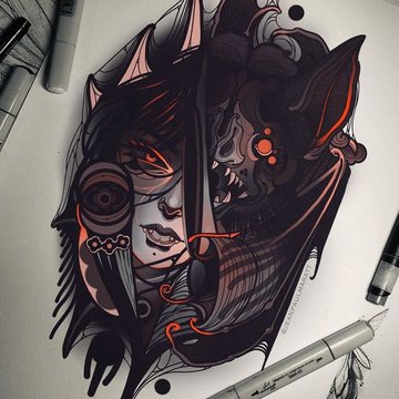 эскиз вампир