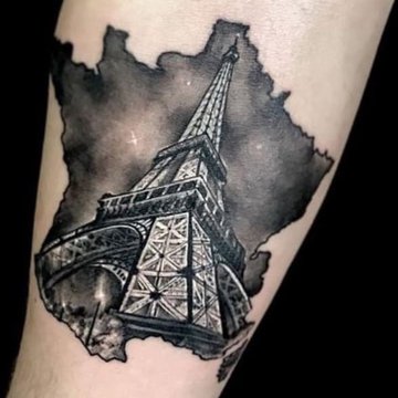 тату эскиз башня