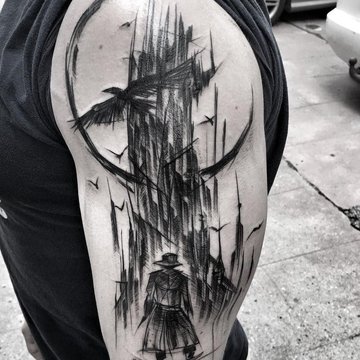 татуировка башня