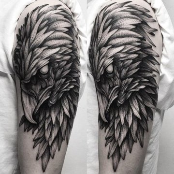 татуировка в стиле графика