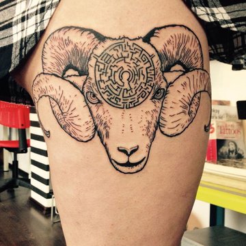 Тату-эскиз баран