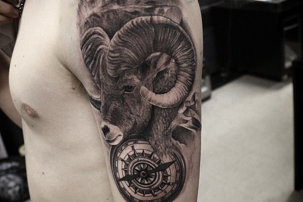 Тату-эскиз баран
