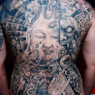 татуировка будды на спине