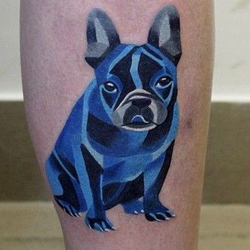 бульдог эскиз тату