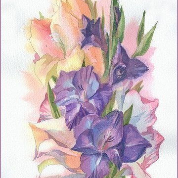 Тату эскиз гладиолус