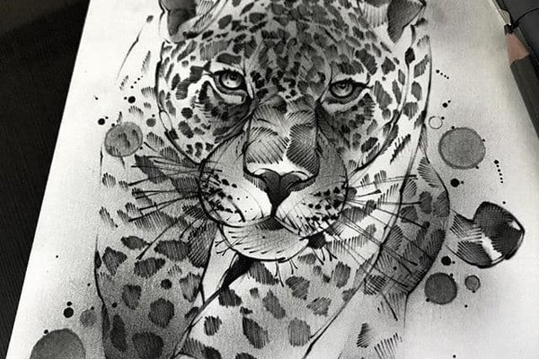 Тату ескіз "Ягуар"