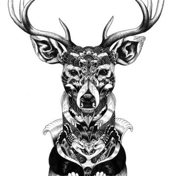 Тату эскизы олень