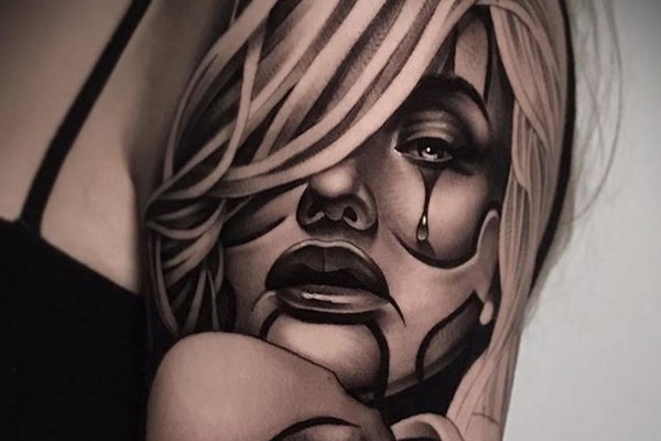 девушка эскиз