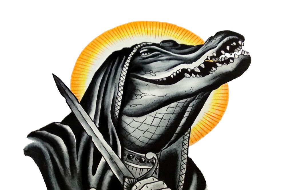 Тату-ескіз крокодил