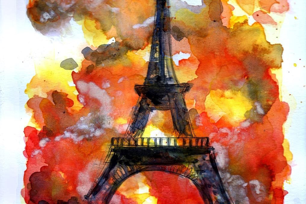 Тату-эскизы "Эйфелева башня"