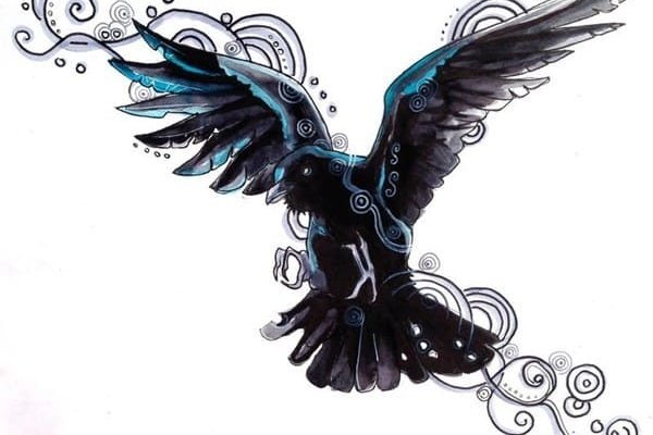 эскиз ворон