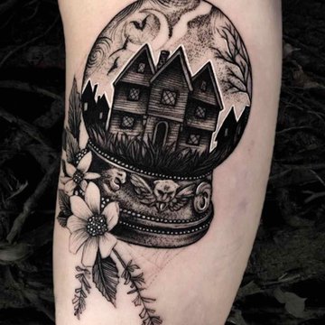 Тату ескіз дім