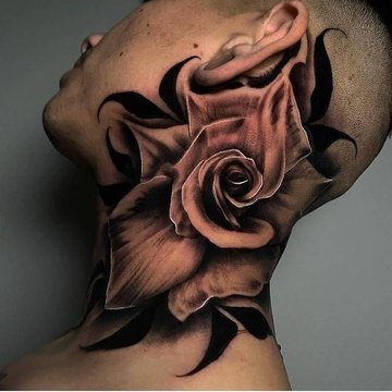 Чоловічі тату на шиї