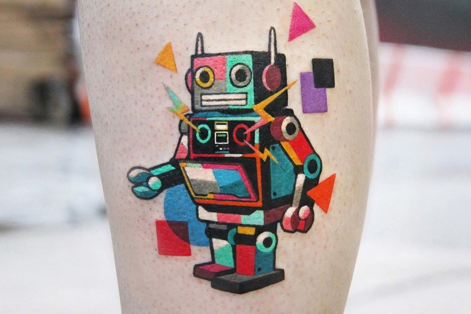 Тату - ескізи "Робот"