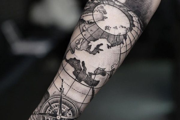 Тату-ескіз мапа