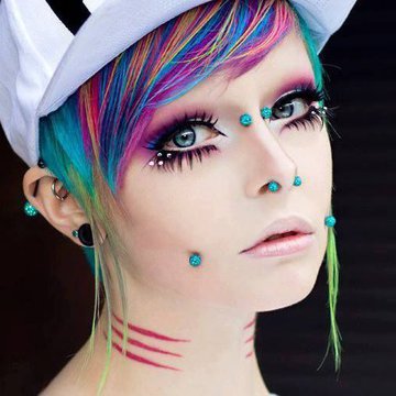 пирсинг щек серьги