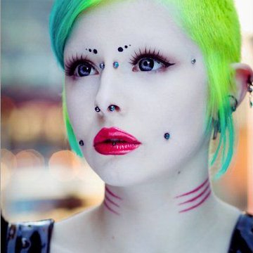 прикольный пирсинг на щеках