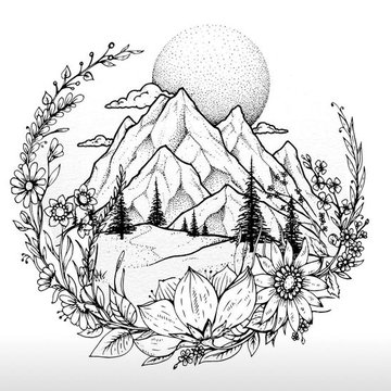 татуировка гор