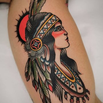 Тату эскизы индейца