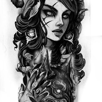 Тату эскизы демона