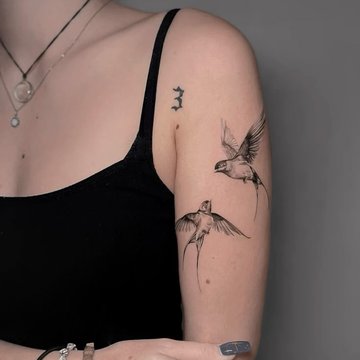 Тату эскизы ласточка