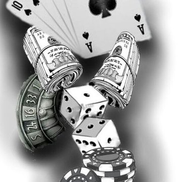 Тату эскизы игральных камней