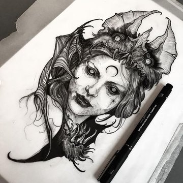 Тату-ескіз вампір