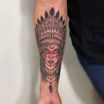 Тату эскизы индейца