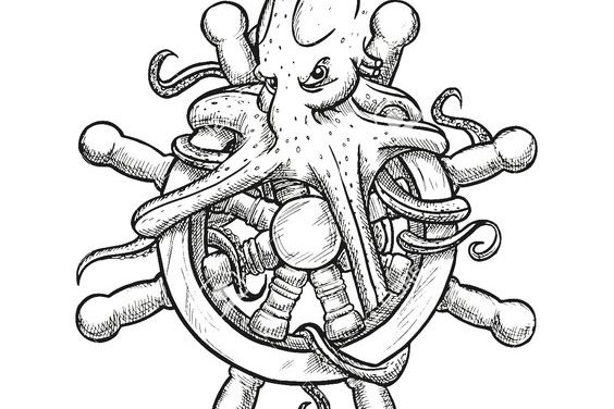 Тату ескіз «Штурвал»