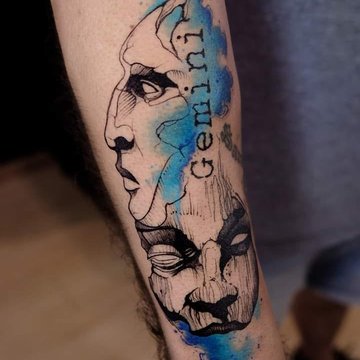 тату знак Зодіаку Близнюки