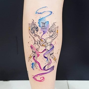 тату знак Зодіаку Близнюки
