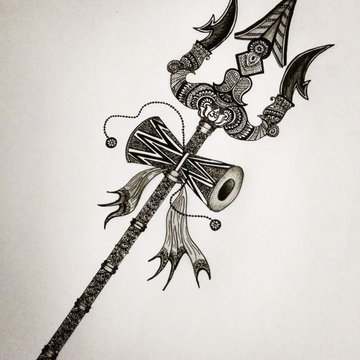 Тату эскизы трезубца