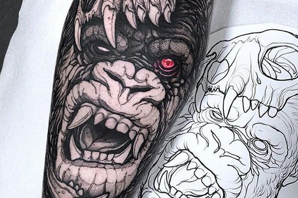 Тату ескізи горили