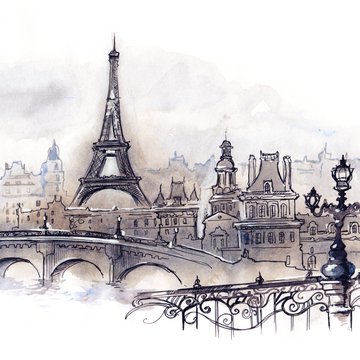 Тату-ескізи "Ейфелева вежа"