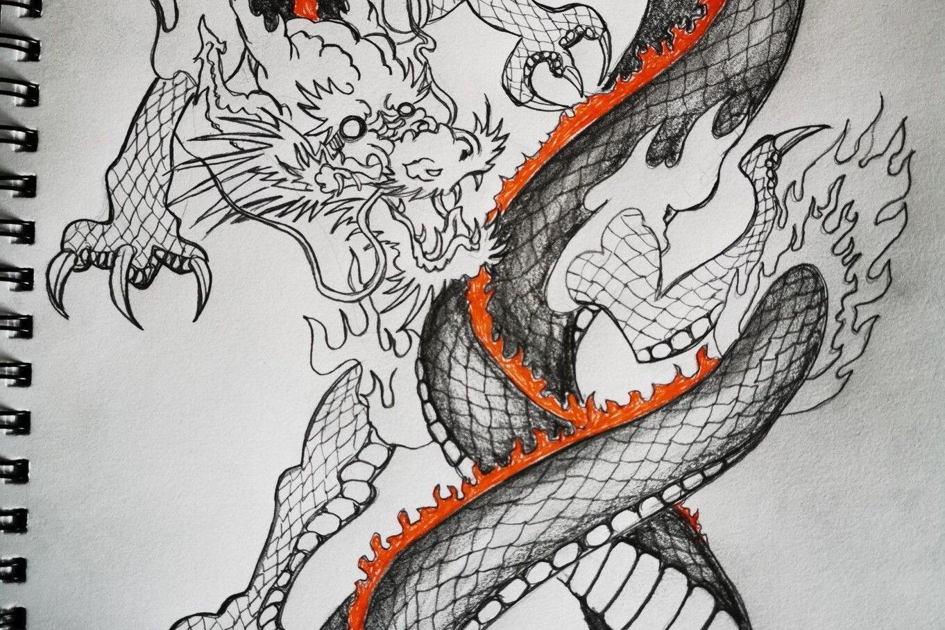 Тату ескіз дракон