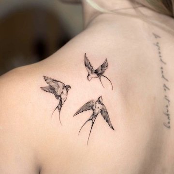 Тату эскизы ласточка