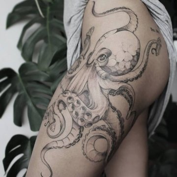 Тату ескізи восьминога