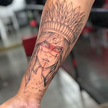 Тату эскизы индейца